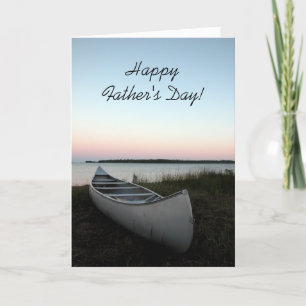 Cartão Canoe on Beach Fathers Day