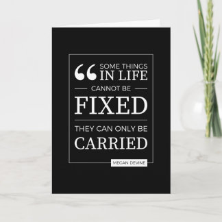Cartão "can't be fixed" card in white on black