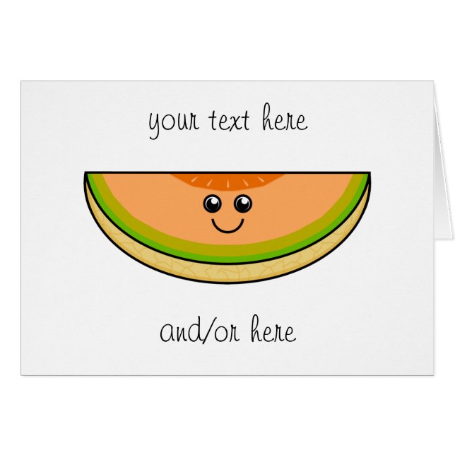 Cartão Cantaloupe bonito (Frente Horizontal)