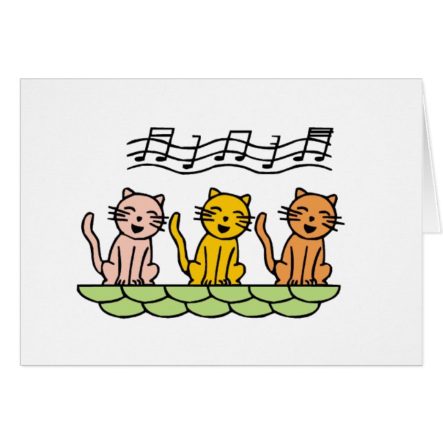 Cartão Cantando Camisetas e presentes (Frente Horizontal)