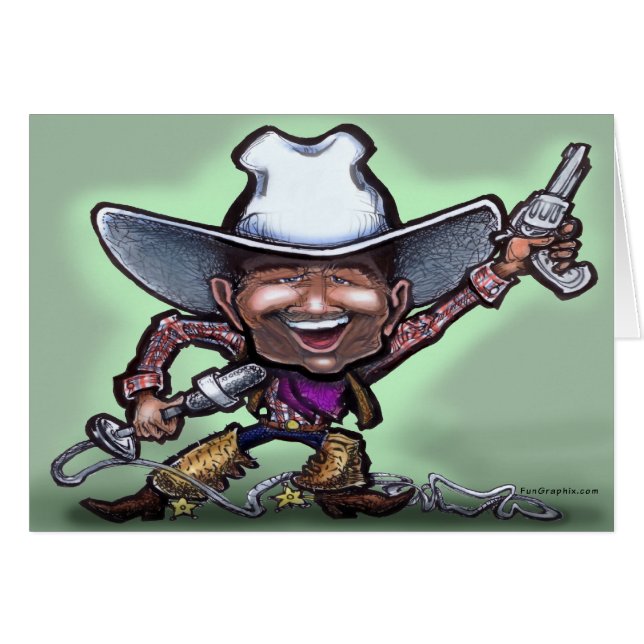 Cartão Cantando Cowboy (Frente Horizontal)
