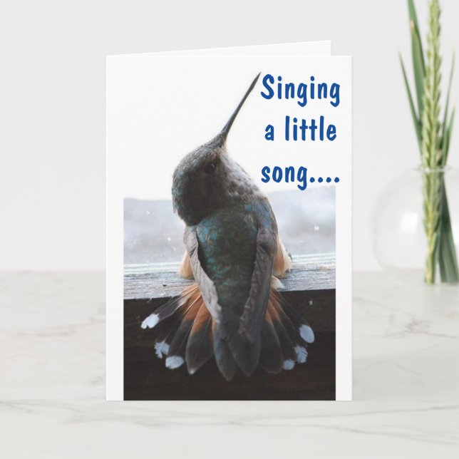 CARTÃO CANTANDO "FELIZ ANIVERSÁRIO" PARA "VOCÊ" (Frente)