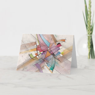 Cartão CANTATA in PASTEL MAJOR Abstract Art Watercolor