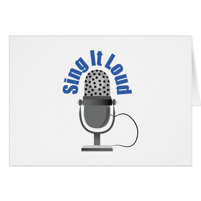 Cartão Cante-o ruidosamente (Frente Horizontal)