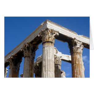 Cartão canto do templo zeus