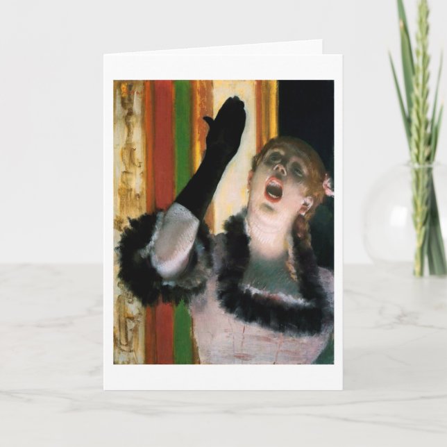 Cartão Cantor com uma luva, Edgar Degas (Frente)