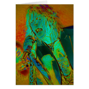 Cartão Cantor de rocha de néon