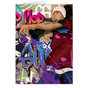 Cartão cantor Hip Hop