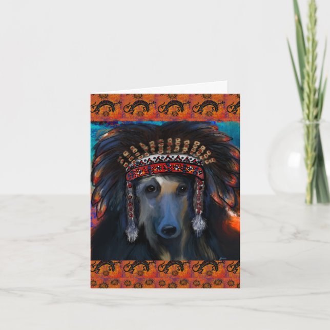 Cartão Cão Afegão    (Frente)