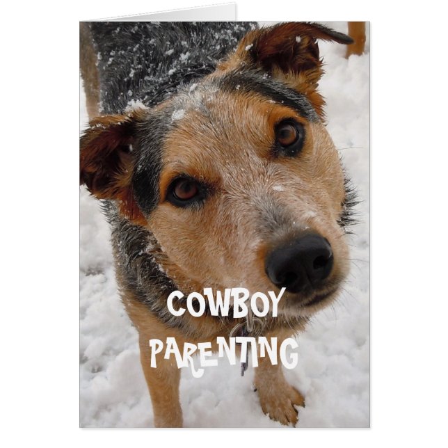 Cartão Cão bonito de nutrição do miúdo doente - (Frente)