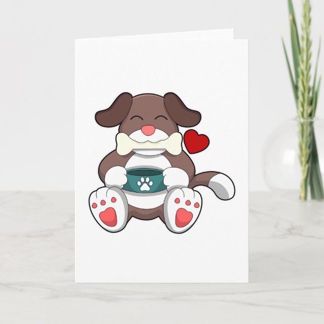 Cartão Cão com Osso (Frente)