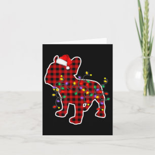 Cartão Cão da Família de Pijamas de Natal do Buldogue da