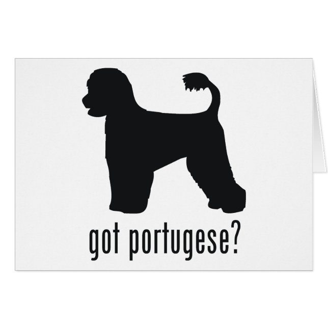 Cartão Cão de água português (Frente Horizontal)