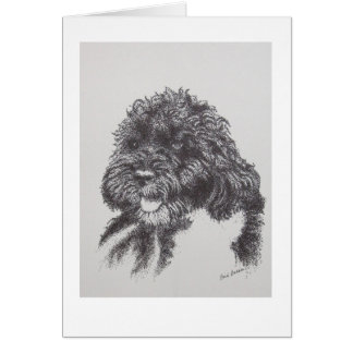 Cartão Cão de água português BO Obama