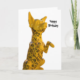 Cartão cão de aniversário