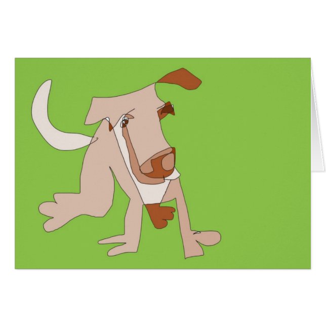 Cartão Cão de Brown (Frente Horizontal)