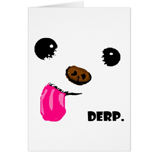 Cartão Cão de Derp (Frente)