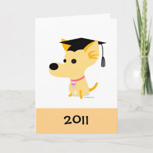 Cartão Cão de Graduação Engraçado