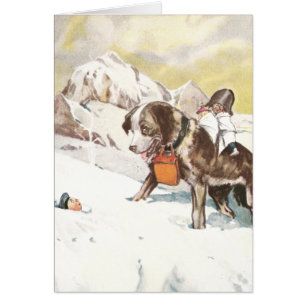 Cartão Cão de St Bernard ao salvamento