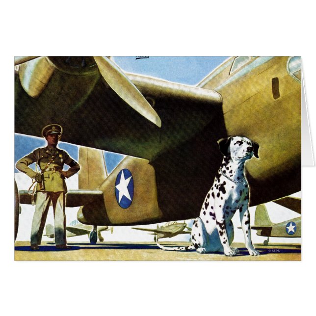 Cartão Cão do Exército (Frente horizontal)