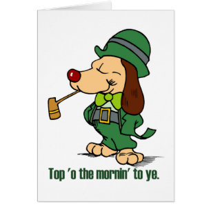 Cartão Cão do Leprechaun