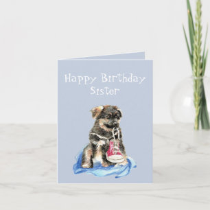 Cartão Cão dos calçados Running do filhote de cachorro do