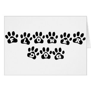 Cartão Cão Flor
