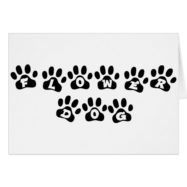 Cartão Cão Flor (Frente Horizontal)