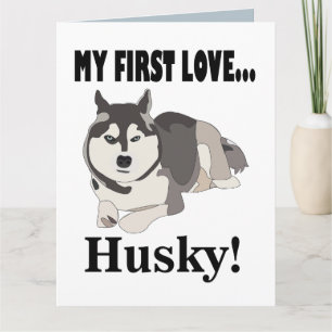 Cartão Cão Husky Siberiano