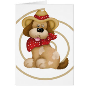 Cartão Cão ocidental do vaqueiro