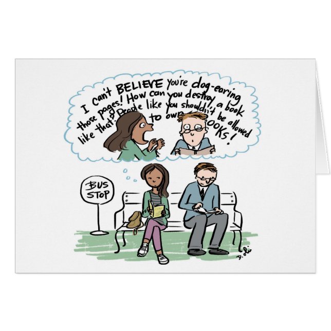 Cartão Cão-Orelhudo do horror da página para (Frente Horizontal)