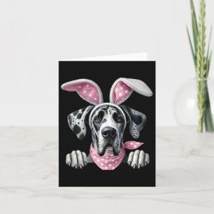 Cartão Cão-páscoa Coelhinho-Primavera-Grande Cão-Dane-Pás