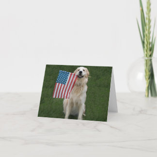 Cartão Cão Patriótico Personalizável