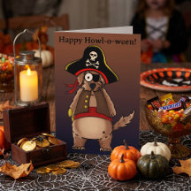 Cão Pirata de Halloween Temporada Assustadora Truq
