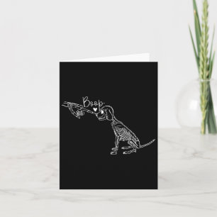 Cartão Cão Skeleton Boop Halloween Cachorro Cachorro Cach