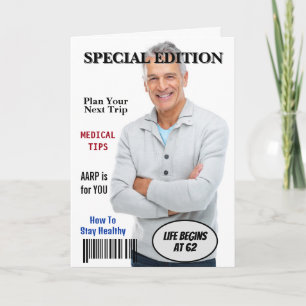 Cartão Capa de Revista para 62º Aniversário