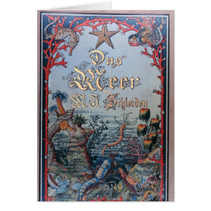 Cartão Capa do livro náutica do victorian do steampunk do