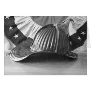 Cartão Capacete antigo do fogo