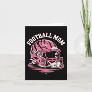 Cartão Capacete de Energia de Mãe de Futebol Rosa do Dia