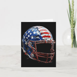 Cartão Capacete de Futebol Americano Bandeira dos EUA Esp