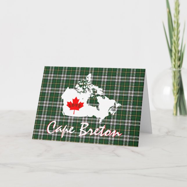Cartão Cape Breton tartan Customize Love Canada (Frente)