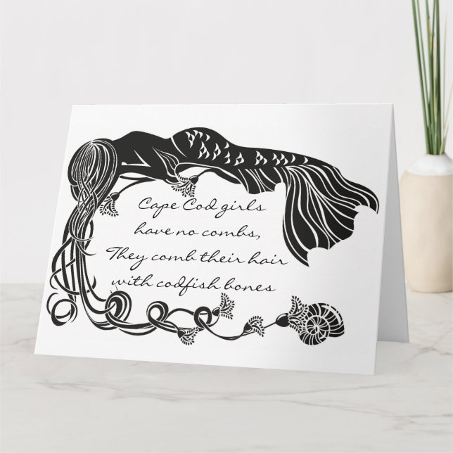 Cartão "Cape Cod Girls" Sereia (Frente)