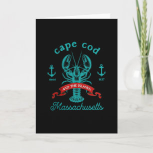 Cartão Cape Cod Ma Pesca de Lagosta Vintage Machusetts Le