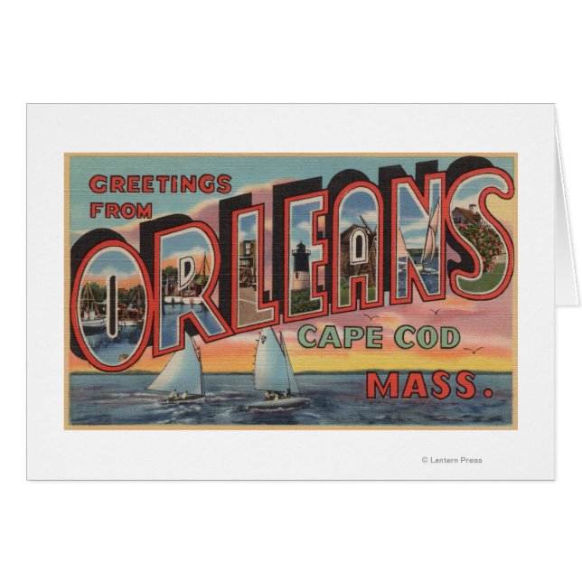 Cartão Cape Cod, Massachusetts (Orleans) (Frente Horizontal)