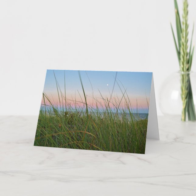 Cartão Cape Cod Moonrise Greeting Card (Frente)