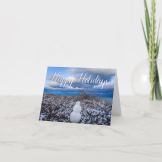 Cartão Cape Cod Snowman Holiday Card