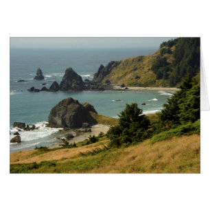 Cartão Cape Ferrelo, Vista, Ocean, Sea Stacks, Cove