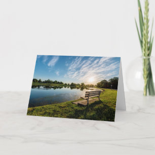 Cartão Cape Girardeau County Park Bench Sunset Card