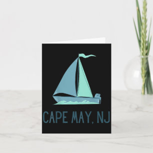 Cartão Cape May Nova Jersey Navegando Velero Praia