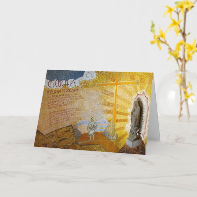 Cartão Capela de Nossa Senhora de Guadalupe, Lourdes, Fra (Flor Amarela)